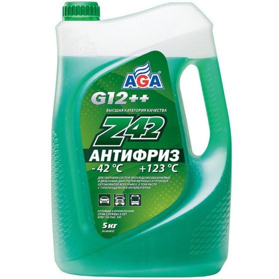 Антифриз AGA L42 зеленый 5кг.